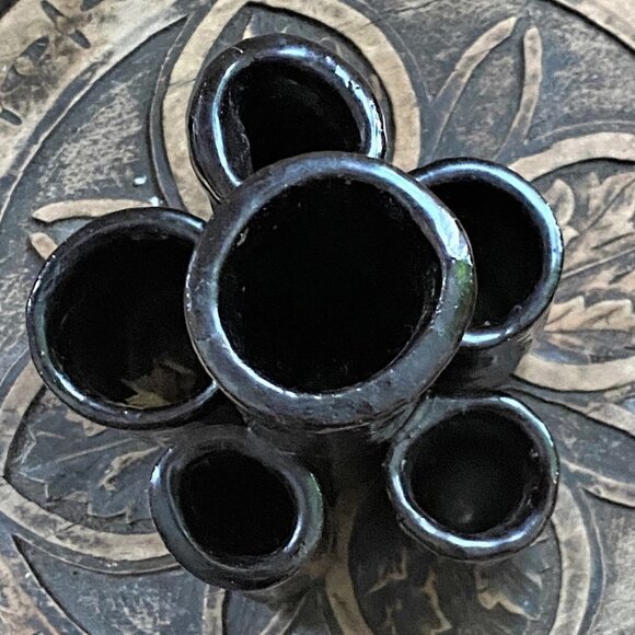 6 hole multi hole & height ceramic glazed bud vase - Picture 8 of 16